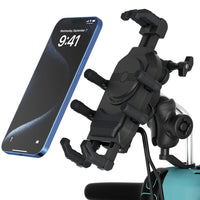 Motorcycle Phone Holder 15W Wireless Charger Shockproof Fast Charger Stand Anti-Theft Smartphone Handlebar Mount Waterproof