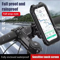 Waterproof Motorcycle Bike Mobile Phone Holder Support Universal 360° Swivel Adjustable Phone GPS Navigation bracket
