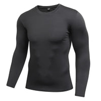 Autumn and winter Keep warm Men Compression Running T-Shirt Fitness Tight Long Sleeve Sport Training Jogging Gym Sportswear