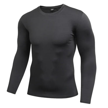 Autumn and winter Keep warm Men Compression Running T-Shirt Fitness Tight Long Sleeve Sport Training Jogging Gym Sportswear