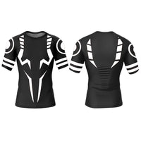 Anime Jujutsu Kaisen Compression T Shirt Men 3D Print Sukuna Breathable Football Fitness Tight Sportswear Quick Dry Riding Tops