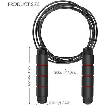 Jump RopeAdjustable Jumping Rope Tangle Free Fast Ball Bearings skipping rope Suitable for Men Women and Fitness Workout and Sl