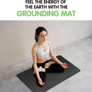Grounding mat, suitable for home or office use to enhance health, with grounding wire for yoga mats