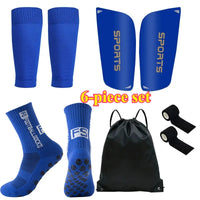 6-piece set of adult football socks, leg guards, bandages, football bags, and knee and bone protection training boards as gifts