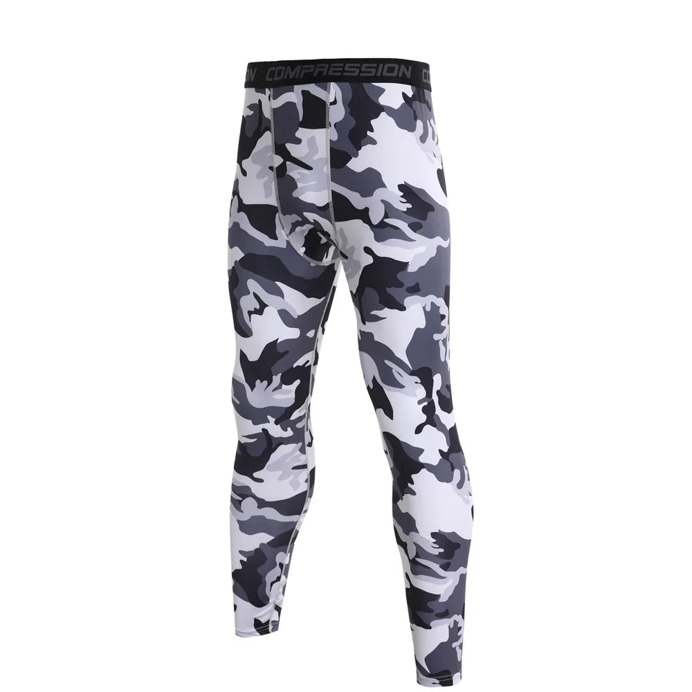 Men Camouflage Sports Leggings Men Running Training Compression Leggings Quick Dry Trousers Fitness Pants Running Jogging Tights