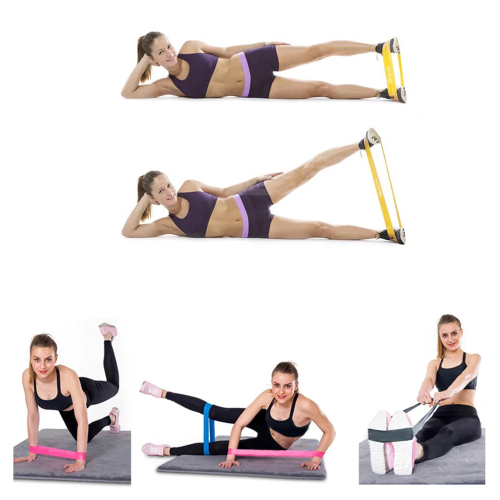 Pilates Bar Kit with Resistance Bands Multifunctional Yoga Bar Portable Home Gym Resistance Bar Kit for Full Body Workouts
