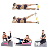 Pilates Bar Kit with Resistance Bands Multifunctional Yoga Bar Portable Home Gym Resistance Bar Kit for Full Body Workouts