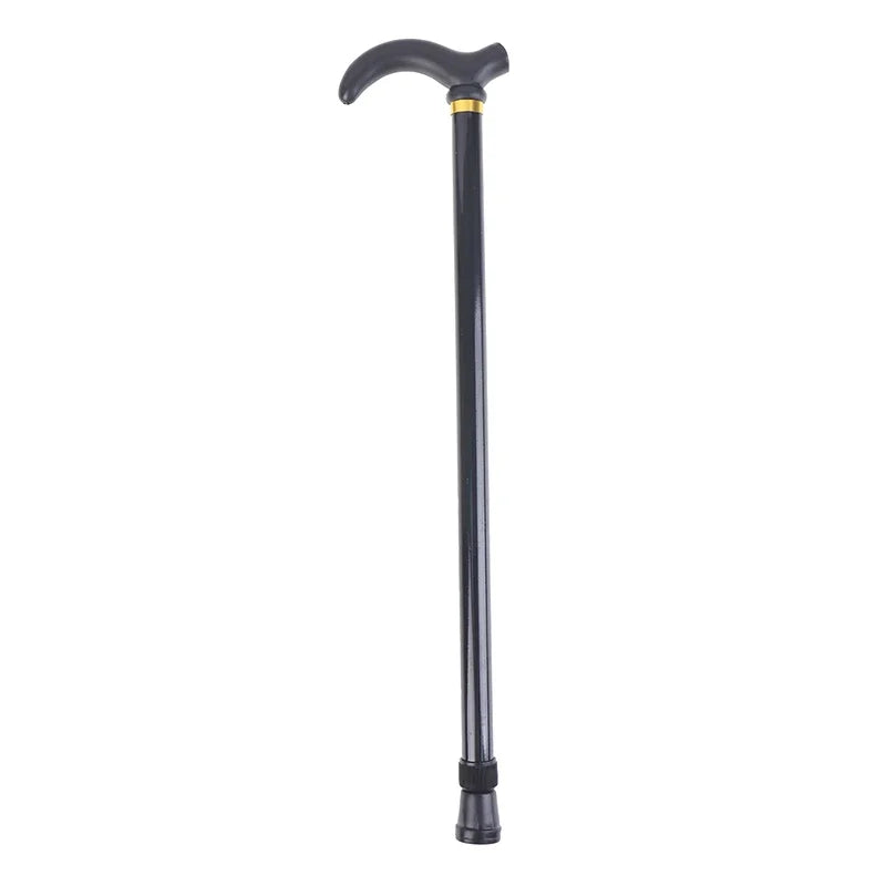 1PC 75-90cm Aluminum Alloy Adjustable Walking Stick 2 Section Stable Anti-Skid Crutch Old Man Hiking Cane Height