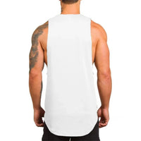Plain Vests Cotton Breathable Sleeveless T-shirts Gym Fitness Bodybuilding Training Clothing Mens Running Sport Muscle Tank Tops