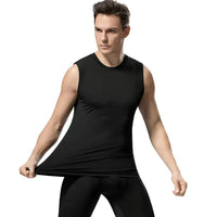 Men Quick Dry Running T-Shirts Compression Vest Sleeveless Quick-Drying Jersey Training Shirt Gym Mens Tank Top