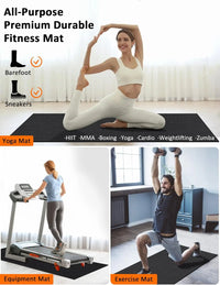 7mm Thick Large Workout Mat for Home Gym, Yoga, Weightlifting - Non-Slip & Shoe-Friendly