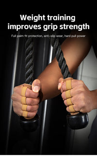 Leather Weight Lifting Training Gloves Palm Protection Women Men Fitness Sports Gymnastics Grips Pull Ups Weightlifting Workout