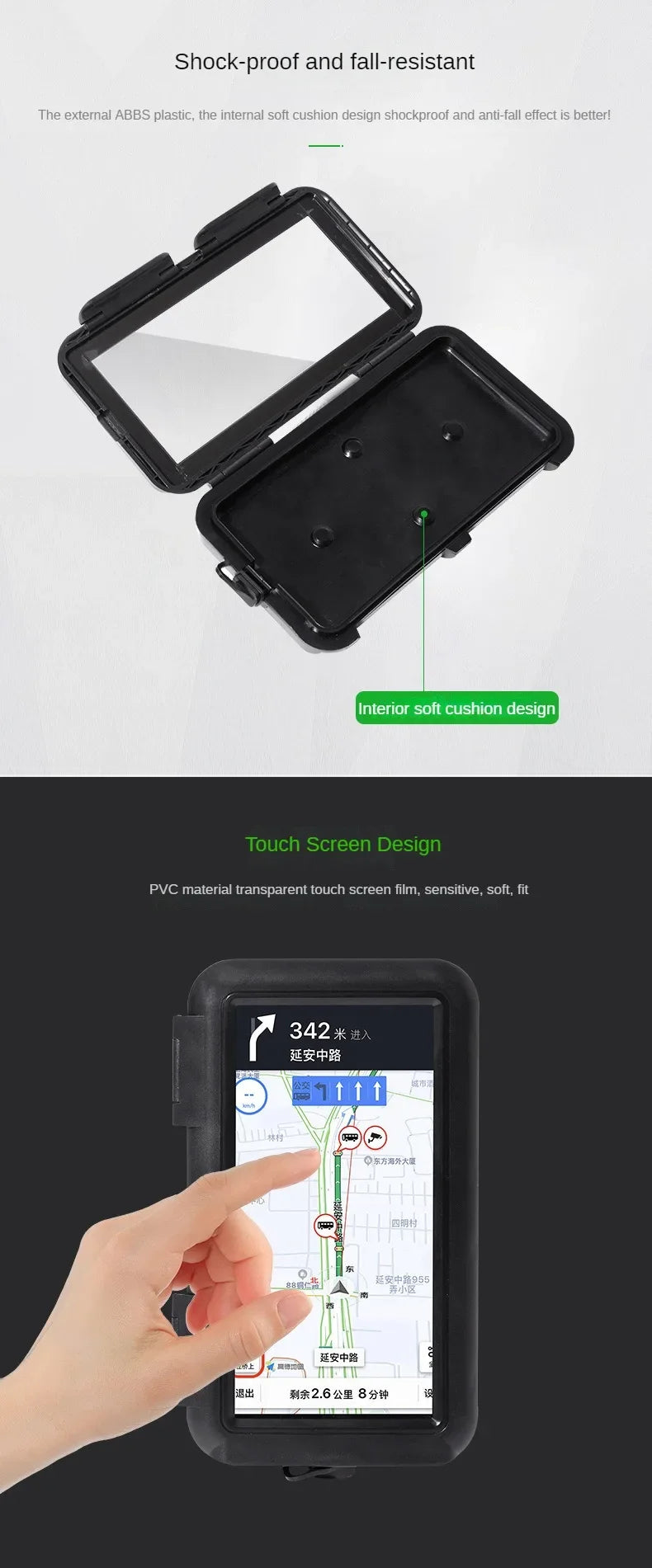 Motorcycle Phone Holder Support Moto Bicycle Waterproof Case Handlebar Stand Case Mount Waterproof Scooter Motorbike Phone Bag