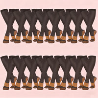 16 pairs copper compression socks for men and women for running and traveling for nurses and pregnant women mid-calf design