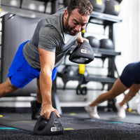 Neo Series 3-in-1 Kettlebell, Dumbbell and Push Up Bar Workout Equipment | Commercial Grade Neoprene Coated Surface | 48lbs