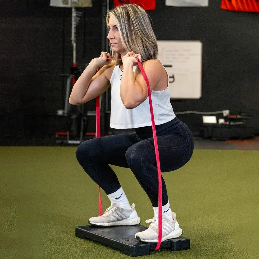 Resistance Band Footplate with Neoprene Bandguard - UHMWPE Non-Slip Base for Resistance Training, Squats, Deadlifts, and More –