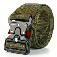 Men's Tactical Belt Heavy-Duty Nylon Belt With Quick-Release Buckle | Adjustable Work Belt For Outdoor Training