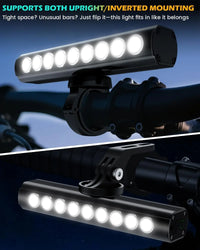 Super Bright USB Rechargeable Bike Lights, IPX5 Waterproof Headlight & Taillight Set for Night Riding