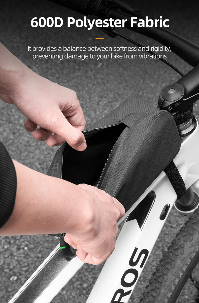 ROCKBROS Bicycle Bag Bike Frame Top Tube Bag Large Capacity Storage Waterproof Hard Shell Bicycle Bag MTB Road Bike Accessories