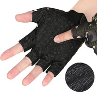 Anti-Slip Weightlifting Half Finger Gloves Shock-Absorbing Short Cycling Bicycle Gloves for Training Sports Local Delivery
