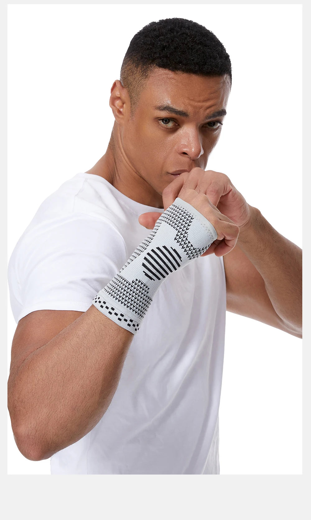 Gym Sports Wristband Wrist Protector Palm Guard Wrist Support Adjustable Wrist Brace Strap Compression Gloves for Carpal Tunnel