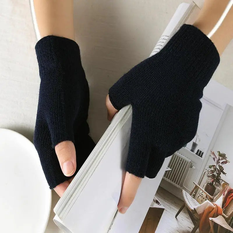 USB Electric Heated Gloves Fingerless Rechargable Women Men Hand Warmer Winter Warm for Sports Skiing for Running Cycling
