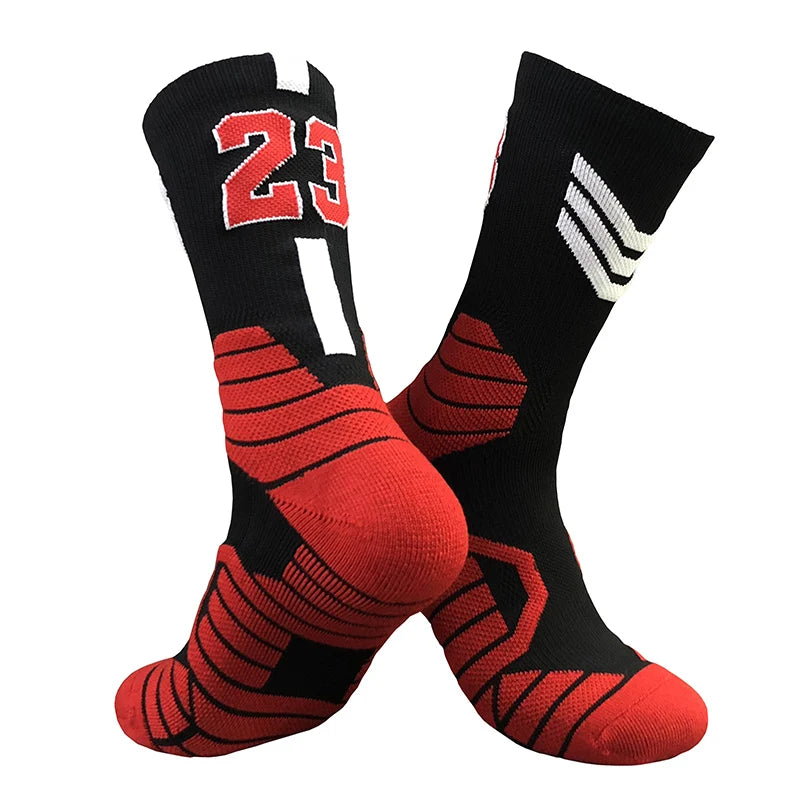 Professional Star Basketball Socks Elite Thick Sports Socks Adults Kids Non-slip Breathable Durable Towel Bottom Sports Socks