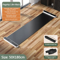 140/180/200CM Yoga Sliding Mat Sport Fitness Glide Pilates Skating Training Board Mat for Ice Hockey Roller Skating Leg Exercise