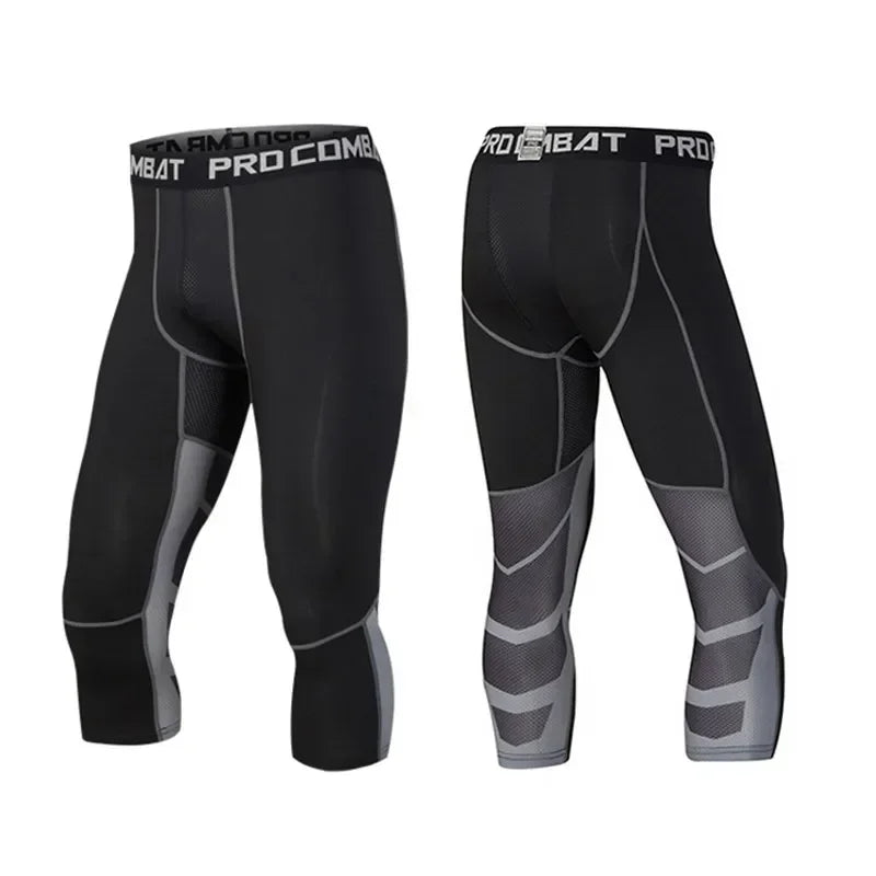 Men's Compression Pants Cycling Running Basketball Soccer Elasticity Sweatpants Fitness Tights Legging Trousers Rash Guard