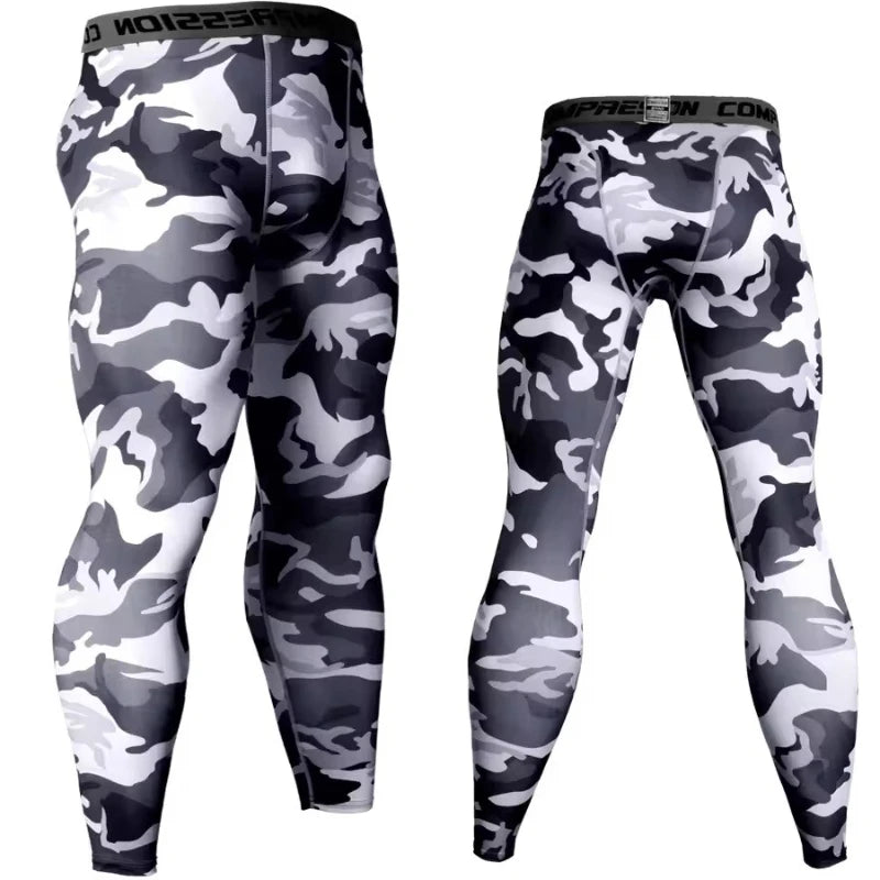 Men Camouflage Sports Leggings Men Running Training Compression Leggings Quick Dry Trousers Fitness Pants Running Jogging Tights