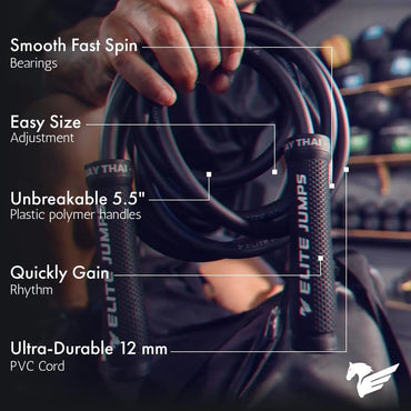 3.0 Weighted Jump Rope for Men & Women - Professionally Designed for High-Intensity Training | MMA & Fitness Full Body