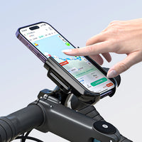 Bicycle Phone Holder Aluminum Alloy Bike Cell Phone Stand 360° Rotation Bicycle Phone Mount Stand for 4.2-7.5 Inch Phone