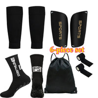6-piece set of adult football socks, leg guards, bandages, football bags, and knee and bone protection training boards as gifts