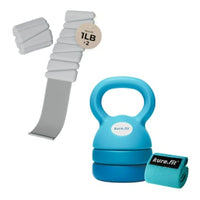 Gray Weights Set 1lb & Blue Kettlebell 5-12lb Bundle | Home Gym