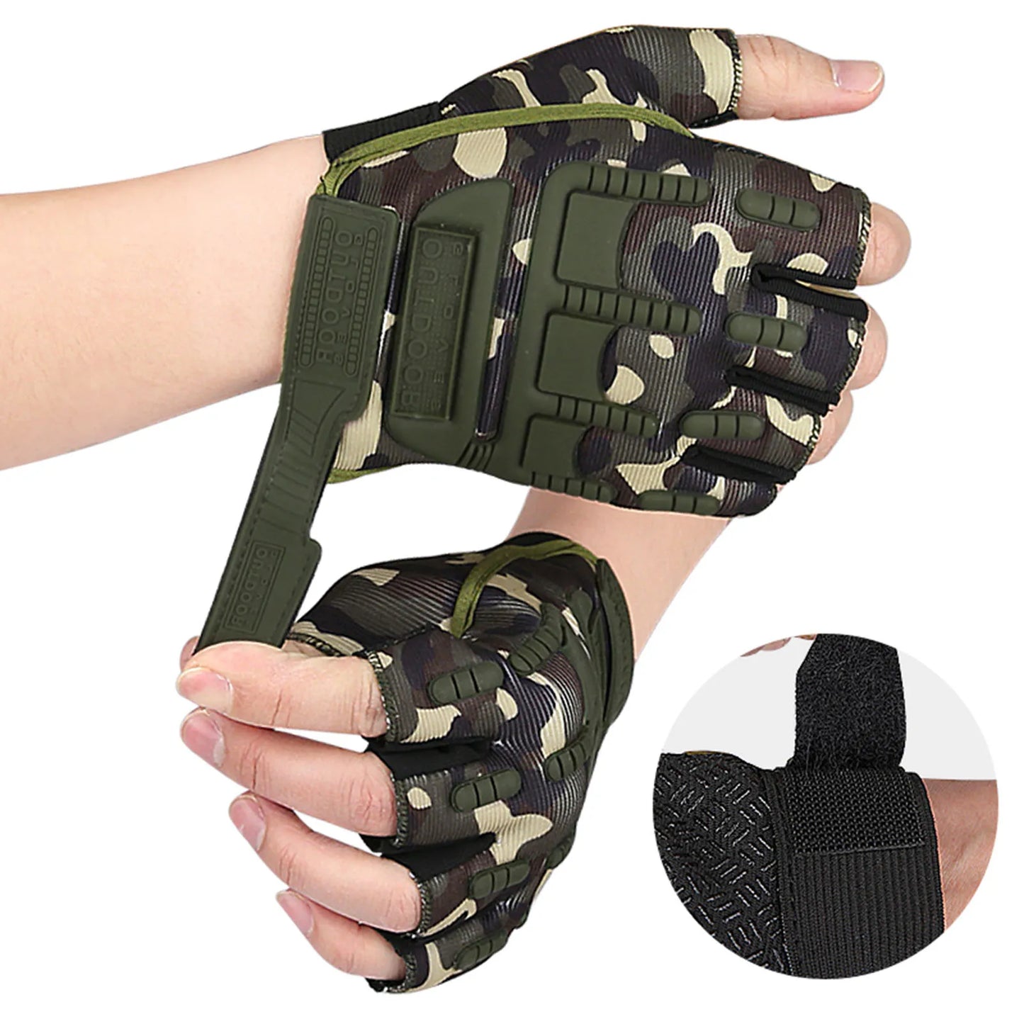 Anti-Slip Weightlifting Half Finger Gloves Shock-Absorbing Short Cycling Bicycle Gloves for Training Sports Local Delivery