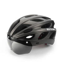 ROCKBROS Cycling Helmet Lightweight Integrated Helmet Head Protection Safety Helmet With Goggles Men Women MTB Road Bike Helmet