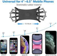 360 Rotation Silicone Bike Phone Holder, Shockproof Universal Bicycle Mount for Handlebar, Easy Install