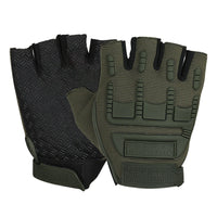 Anti-Slip Weightlifting Half Finger Gloves Shock-Absorbing Short Cycling Bicycle Gloves for Training Sports Local Delivery