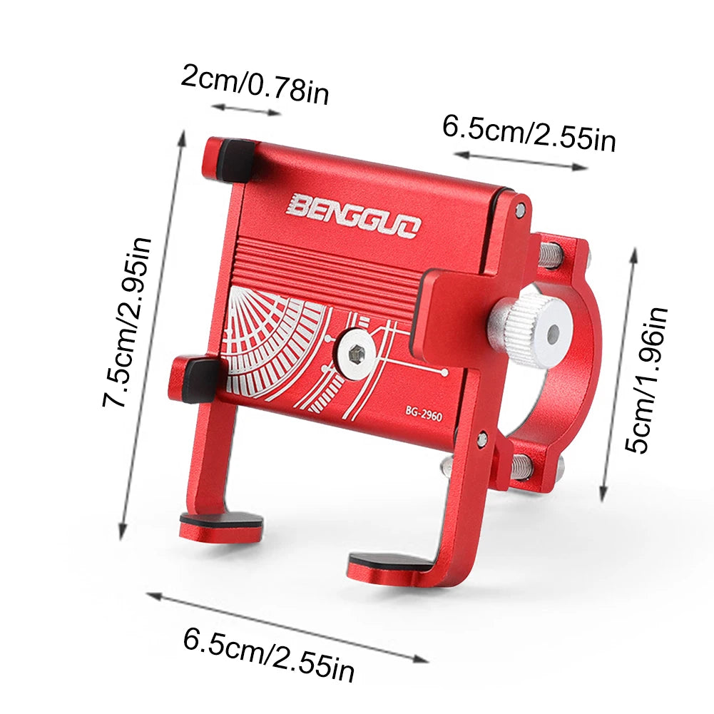Bicycle Phone Reliable Mount Aluminium Alloy MTB Phone Mount Stand Adjustable Bike Phone Nonslip Holder Fixed Navigation Bracket