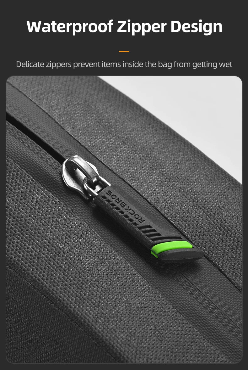 ROCKBROS Bicycle Bag Bike Frame Top Tube Bag Large Capacity Storage Waterproof Hard Shell Bicycle Bag MTB Road Bike Accessories