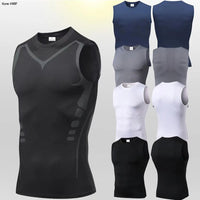 Men Quick Dry Running T-Shirts Compression Vest Sleeveless Quick-Drying Jersey Training Shirt Gym Mens Tank Top