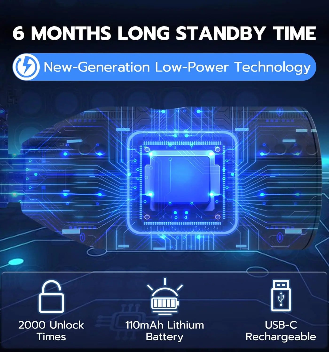 Fingerprint Cable Lock, 4.9FT Heavy Duty Anti-Theft Smart Bike Lock, Keyless Biometric Bluetooth App Lock for Bicycle Scooter