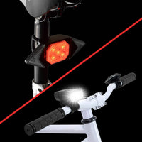 Rechargeable Bike Lights Front Back, Super Bright Headlight Tail Light Set with Turn Signals, Easy Install Safety Flashing Rear