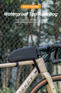 ROCKBROS Bicycle Bag Bike Frame Top Tube Bag Large Capacity Storage Waterproof Hard Shell Bicycle Bag MTB Road Bike Accessories
