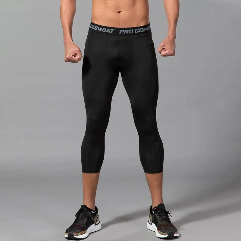 High Quality Basketball Mens Compression Pants Tights Running Cool Dry Leggings Sports Baselayer Tights Athletic Workout Shorts