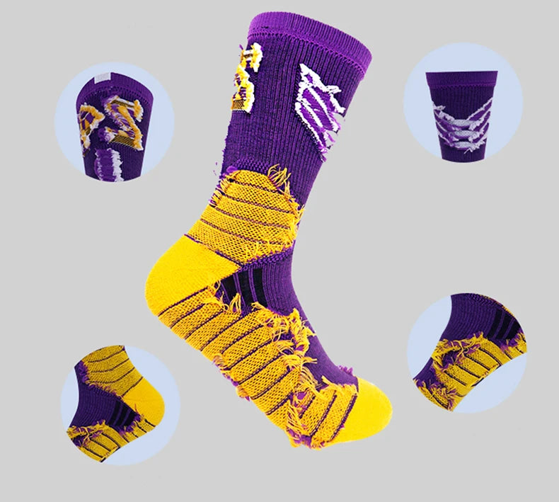 Professional Star Basketball Socks Elite Thick Sports Socks Adults Kids Non-slip Breathable Durable Towel Bottom Sports Socks