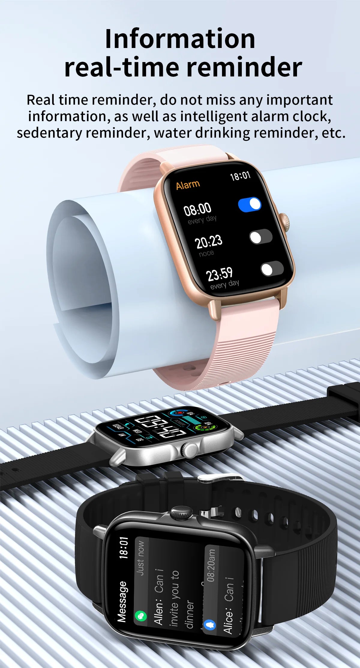 EIGIIS 2025 Smart Watch for Men Women Fitness Tracker with Heart Rate Sleep Monitor Activity Tracker 1.69" HD Waterproof Watch