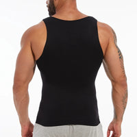 Men Compression Vest Sleeveless Shapewear Slimming Body Shaper Shirt Gym Workout Corset Tummy Control Tank Top Abs Abdomen