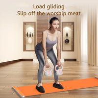 140/180/200CM Yoga Sliding Mat Sport Fitness Glide Pilates Skating Training Board Mat for Ice Hockey Roller Skating Leg Exercise