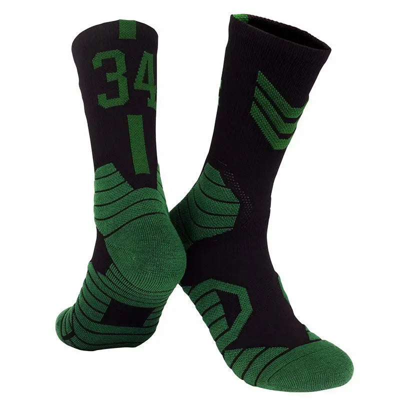 Professional Star Basketball Socks Elite Thick Sports Socks Adults Kids Non-slip Breathable Durable Towel Bottom Sports Socks
